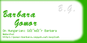 barbara gomor business card